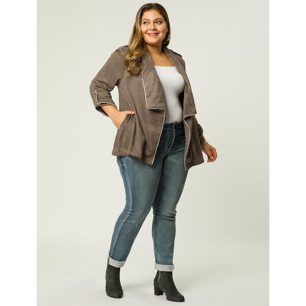 women's plus size khaki jacket