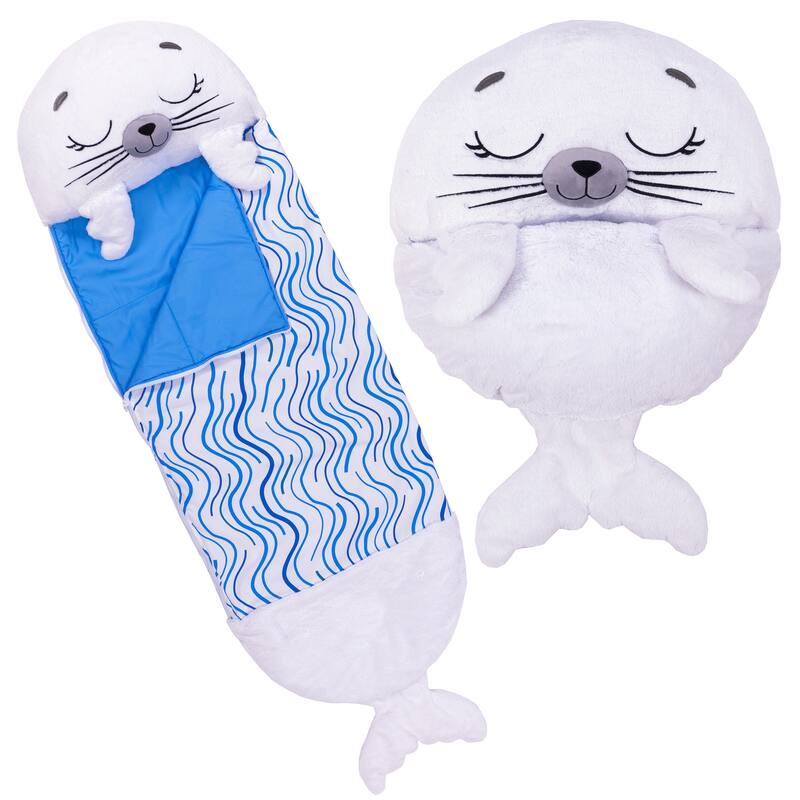 Happy Nappers: Pillow & Sleepy Sack: Medium - Sammy The Seal -3+