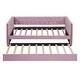 preview thumbnail 33 of 37, Velvet Tufted Daybed with Trundle, Rivet Design, Twin Size