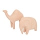 preview thumbnail 3 of 5, Pink Ceramic Modern Farmhouse Sculpture Set of 2 - 10 x 4 x 10 and 9 x 4 x 8