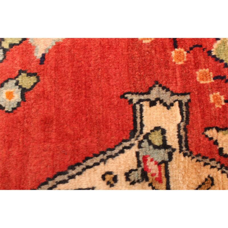 ECARPETGALLERY Hand-knotted Andelz Red Wool Rug - 3'9 x 10'8