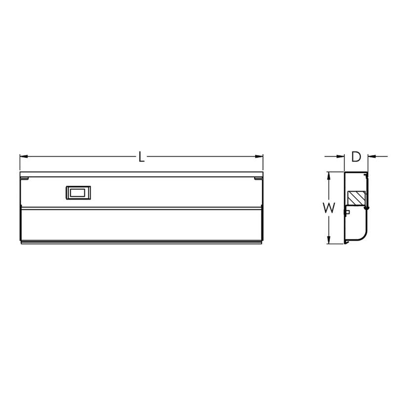 Led T5L 21-inch ADA Oil-Rubbed Bronze LED Under Cabinet, White Acrylic Shade