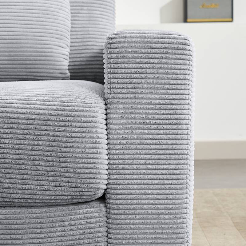 Corduroy Widened Single Sofa Chair, A Extra Lumbar Pillow