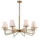 preview thumbnail 9 of 7, Uttermost Lassen 8 Light Brass Chandelier - 36"W x 20.25"H x 36"D