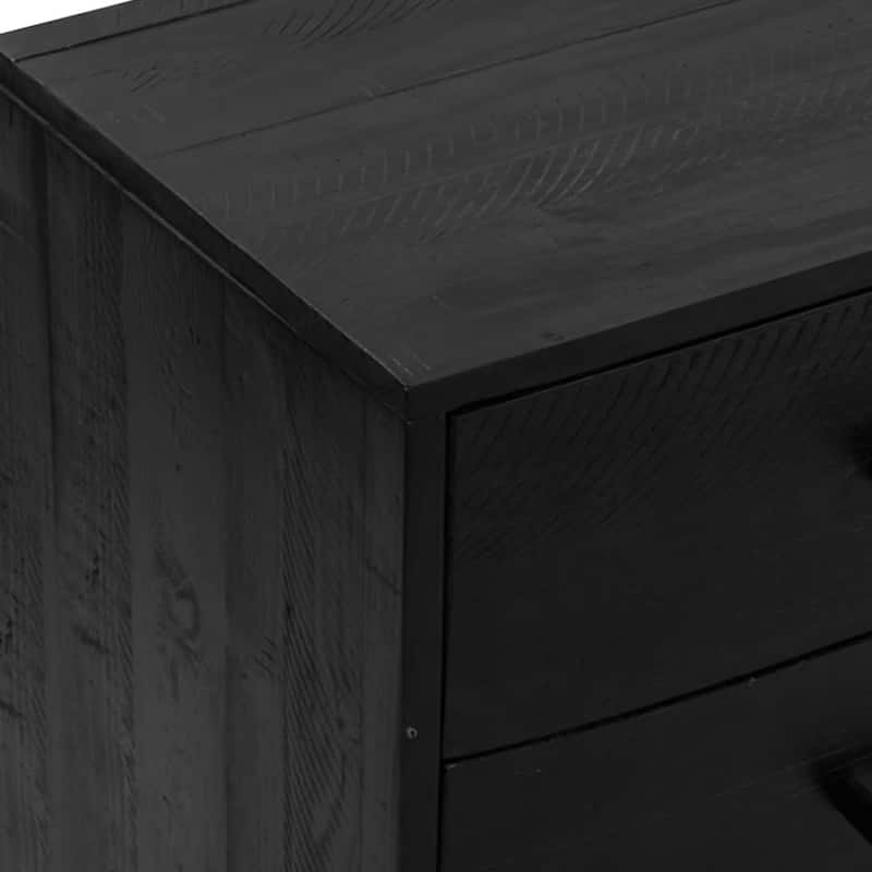 vidaXL Sideboard Coffee Bar Buffet Cabinet Modern with Drawers Solid Wood Pine - 43.3" x 13.8" x 27.6"