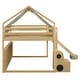 preview thumbnail 72 of 78, Full Size Loft Bed with Slide, Tent, and Storage Shelves - House Frame Kids Bed with Ladder and Car-Shaped Organizer