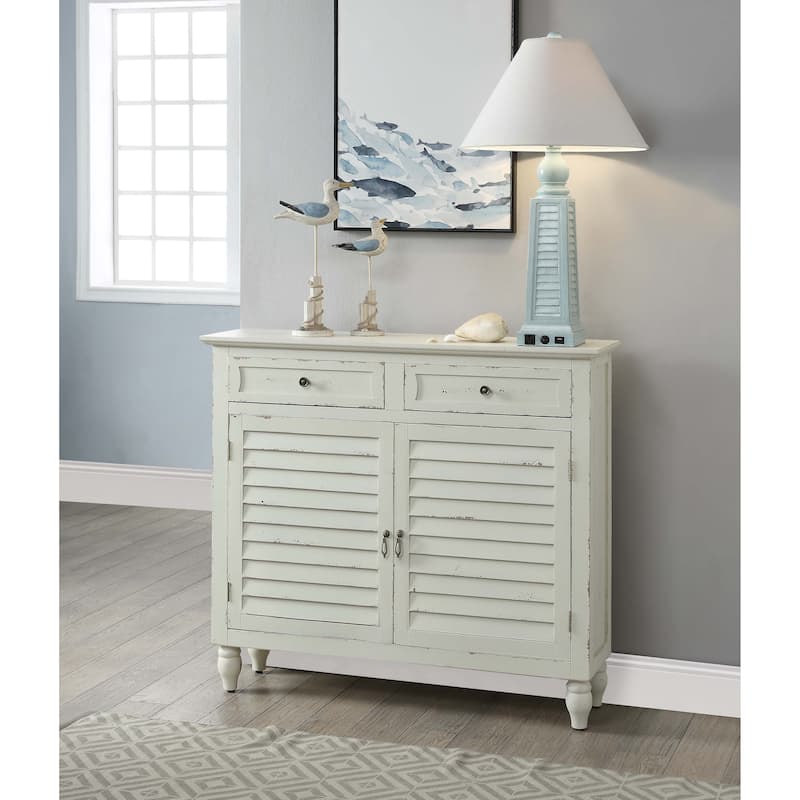 30" Shutter USB Polyresin Table Lamp, Light Blue (Set of 2) - N/A