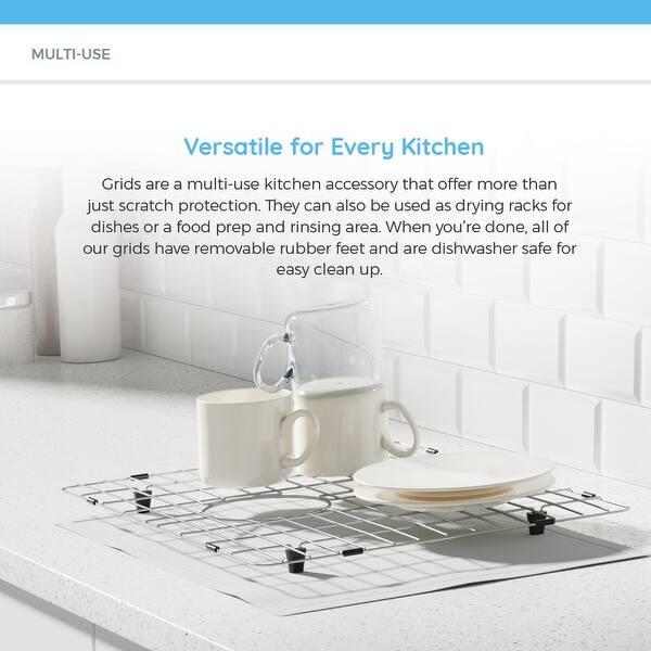 Stainless Steel Kitchen Sink Grid - Overstock - 25621334