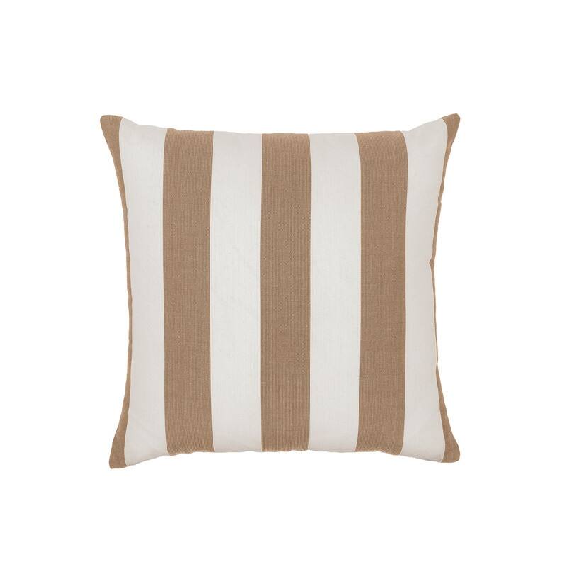 Sherry Kline Indoor/Outdoor Cabana Stripe 18" Knife Edge Set of 2 Filled Pillow - Beige/Natural