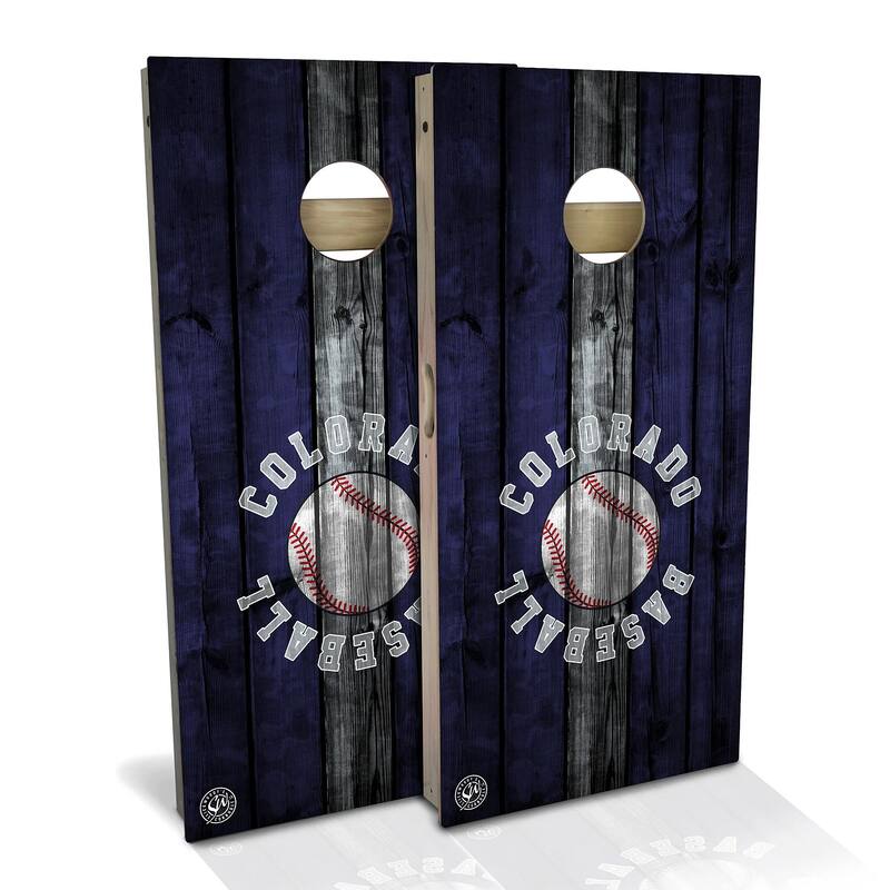 Colorado Baseball Outdoor Cornhole Board Set - Backyard 2x4 - NO Accessories