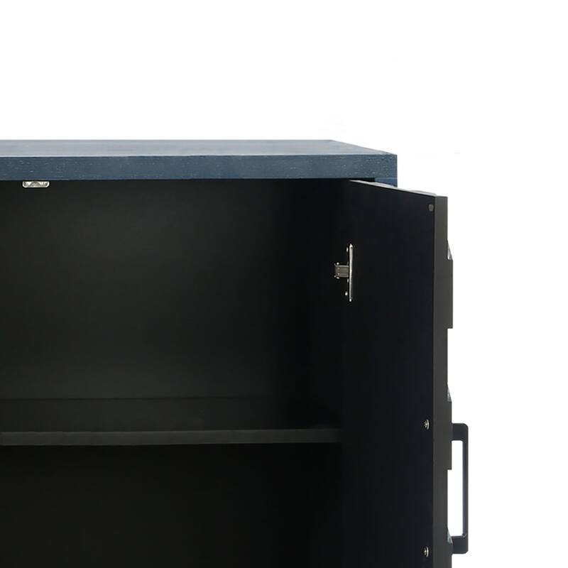Modern Vintage Wooden Storage Dining Sideboard with Two Cabinets