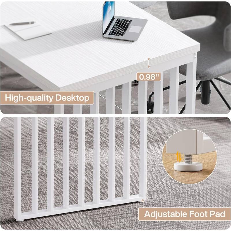 78" Rectangle Conference Table, Long Meeting Table for Seminar, Business, Negotiation