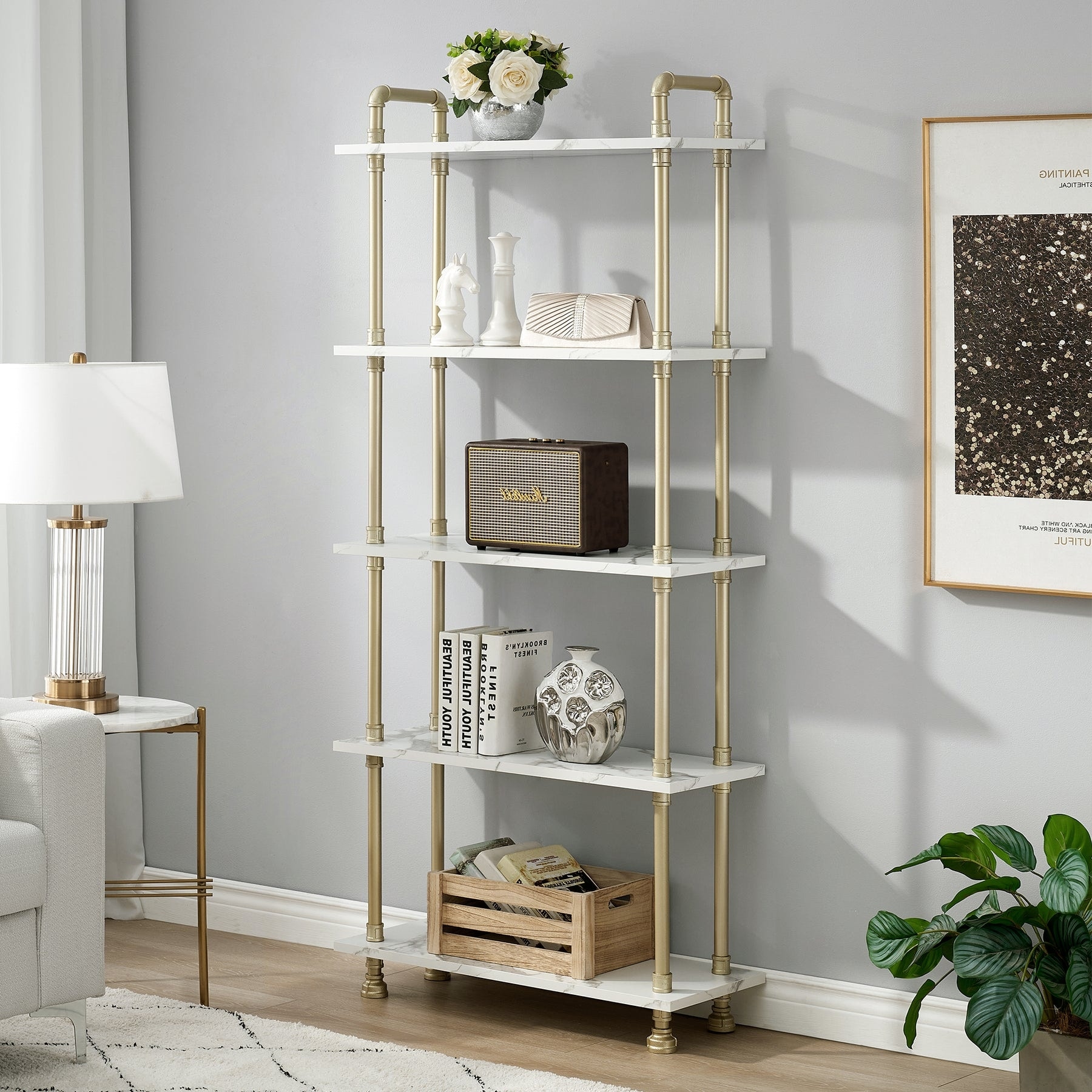 5 shelf store industrial bookcase