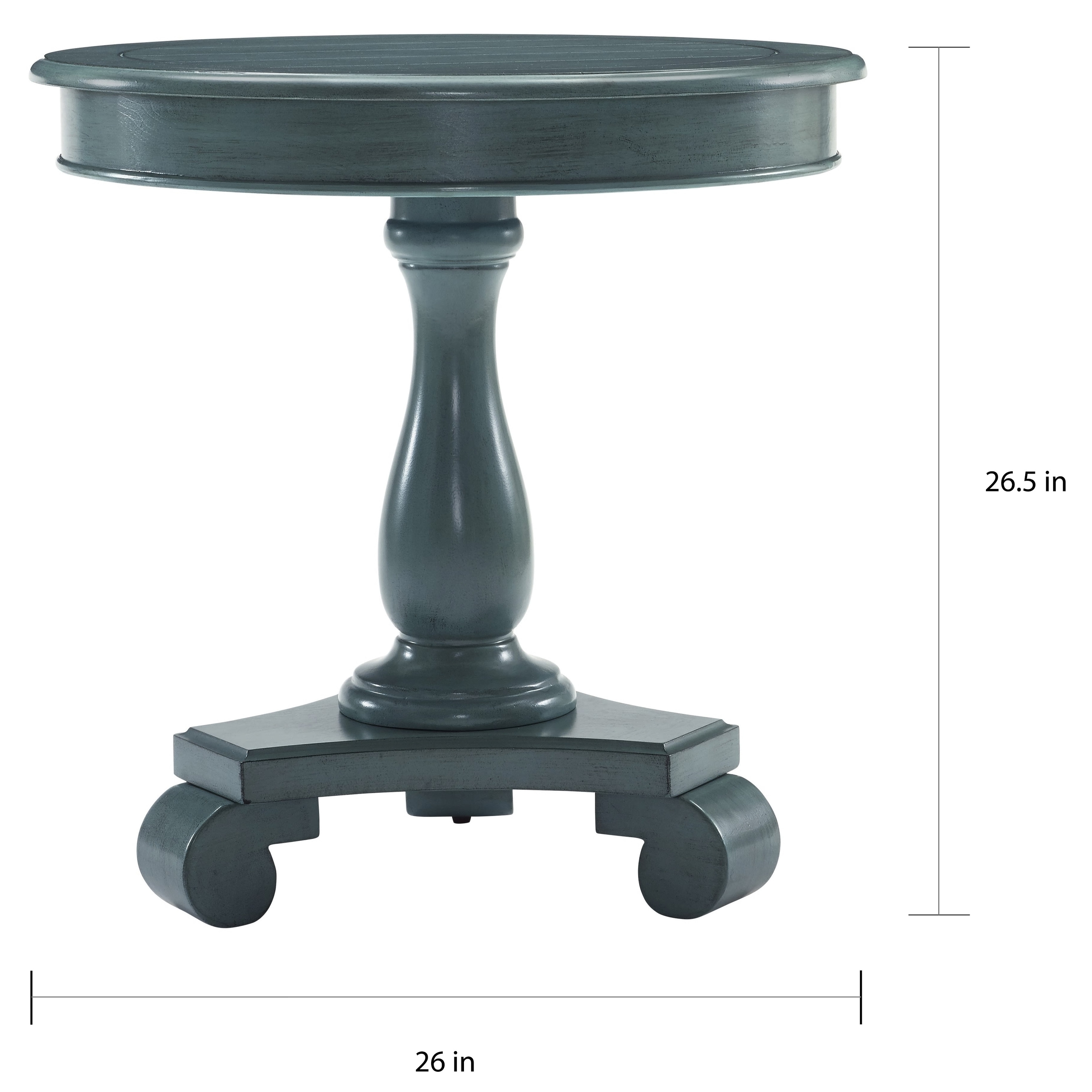 Copper grove sierra round sales wood pedestal side table