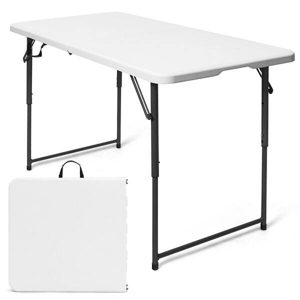 Shop Costway 4ft Camping And Utility Folding Table Height