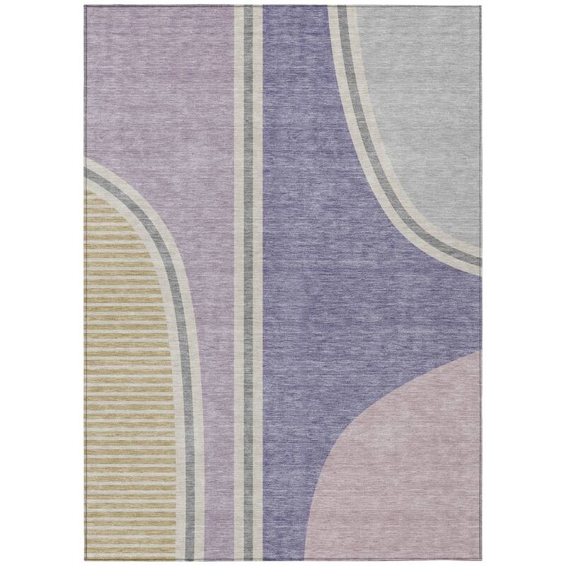 Machine Washable Indoor/ Outdoor Contemporary Keely Chantille Rug