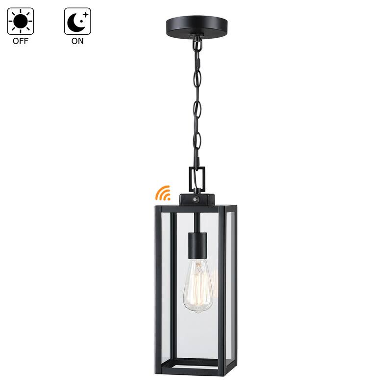 17" H 1-Light Outdoor Hanging Lantern Pendant Light-Dusk to Dawn could be chosen