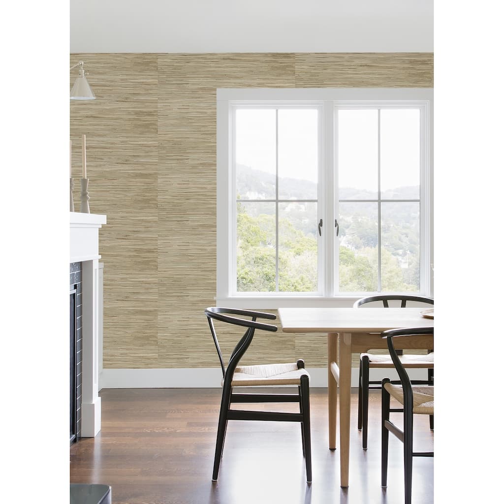 Distressed Textures Perth Sogen Khaki Knotted Sea Grasscloth 24' L X 36" W Wallpaper Roll