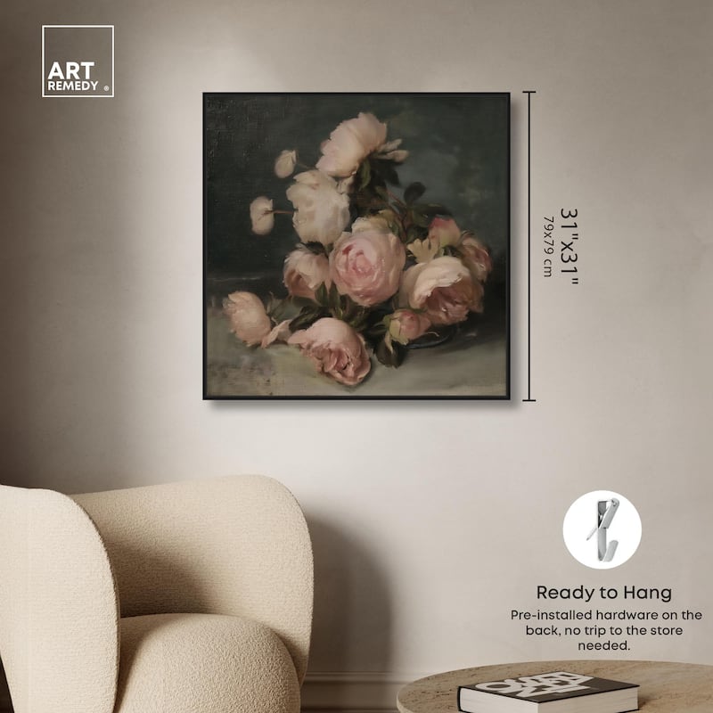 Roses in Shadow II Canvas by Art Remedy