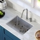 preview thumbnail 1 of 8, Karran 23" Undermount Single Bowl Stainless Steel Kitchen Sink Kit