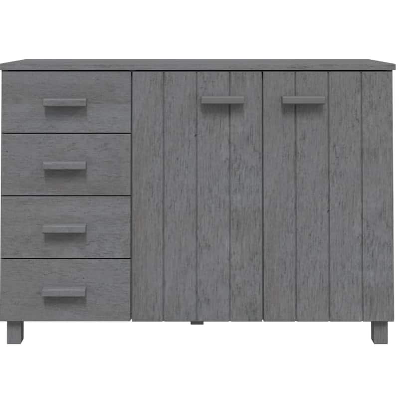 vidaXL Sideboard Buffet Console Cabinet for Kitchen HAMAR Solid Wood Pine - 44.5" x 15.7" x 31.5"