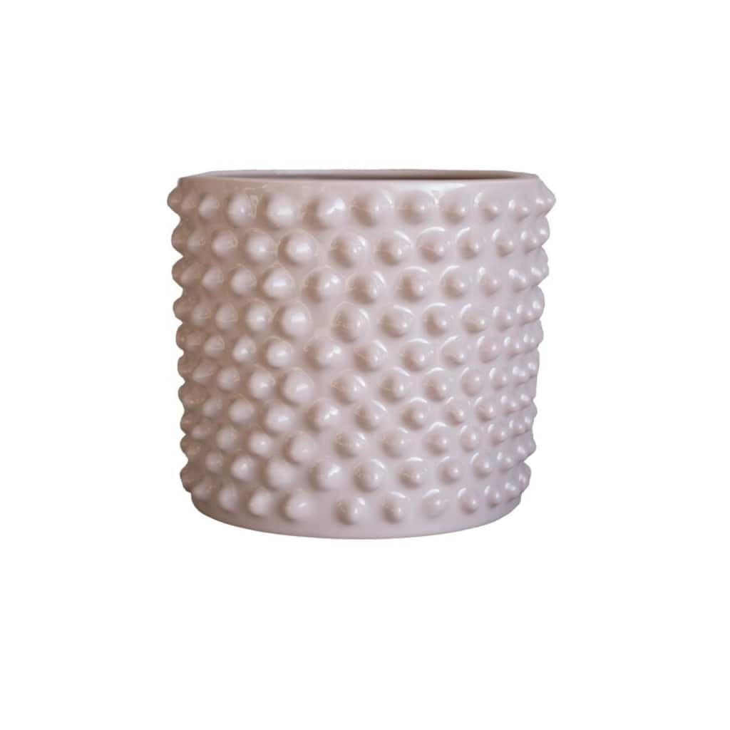 Medium Ceramic Flower Pot - 10.25" - Pink