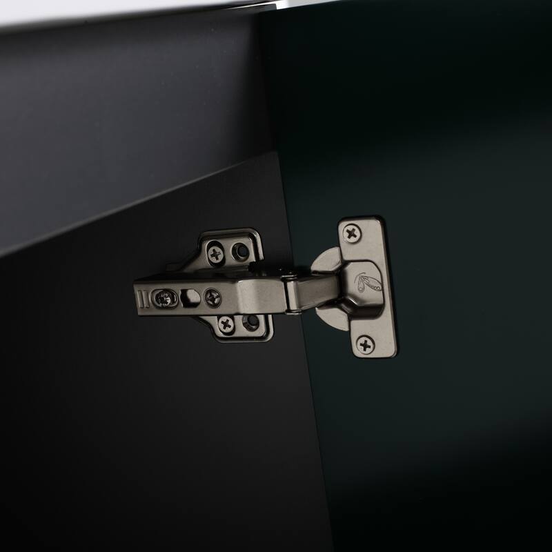 36" Freestanding Bathroom Vanity with Soft-Close Doors, Adjustable Storage Shelves, and 3 Metal Handle Options