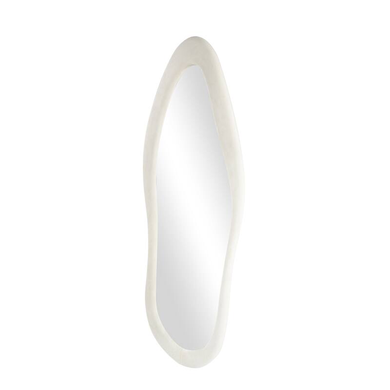 Velvet Abstract Wavy Wall Mirror - Black or White - Roche River Decor