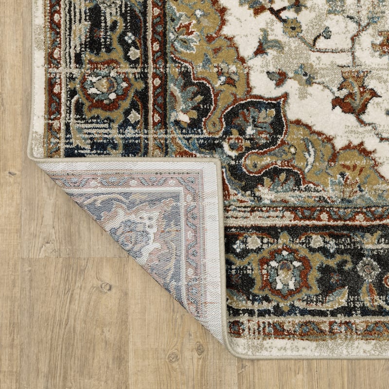 Vista Home Vance Bohemian Medallion Beige/Cream Area Rug