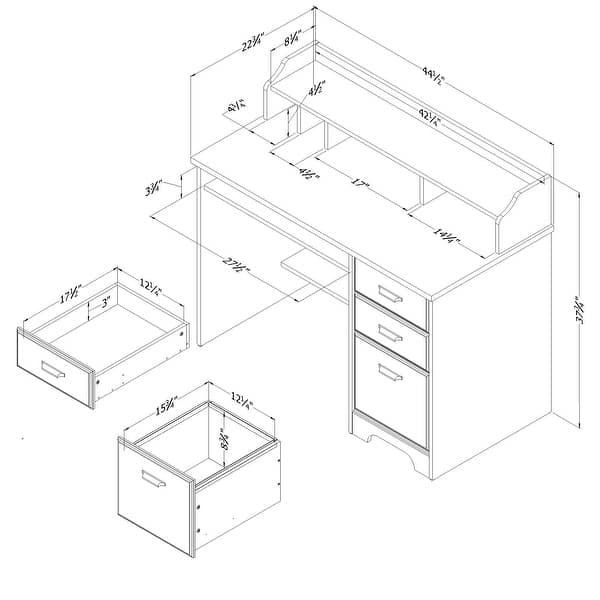 Versa Home Office Desk Country Cottage by South Shore Bed Bath