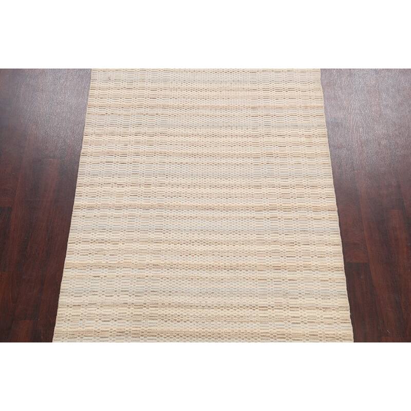 Modern Geometric Moroccan Oriental Area Rug Handmade Wool Carpet - 5'0" x 8'0"