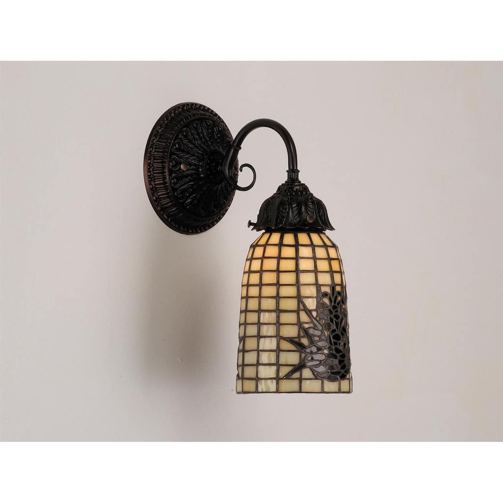 Meyda Tiffany 12" Wide Single Light Wall Sconce with Stained Glass