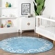preview thumbnail 75 of 136, Nuloom Alphabet SpinClean Washable Round Rug Light Blue - 4' x 4' - Round
