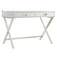 preview thumbnail 1 of 26, Kenton X Base Wood Accent Campaign Writing Desk iNSPIRE Q Modern White
