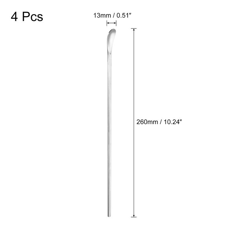 Stainless Steel Stirring Spoon, 4Pcs Long Handle Spoon - 10.24-Inch
