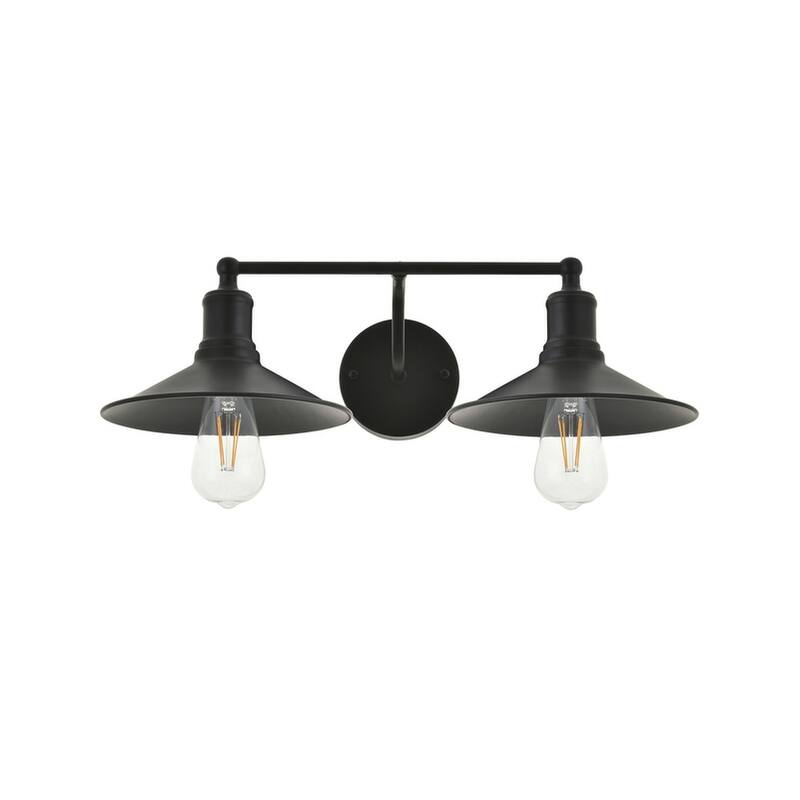 Nora Modern 2-light Wall Sconce with Flat Cone Shades