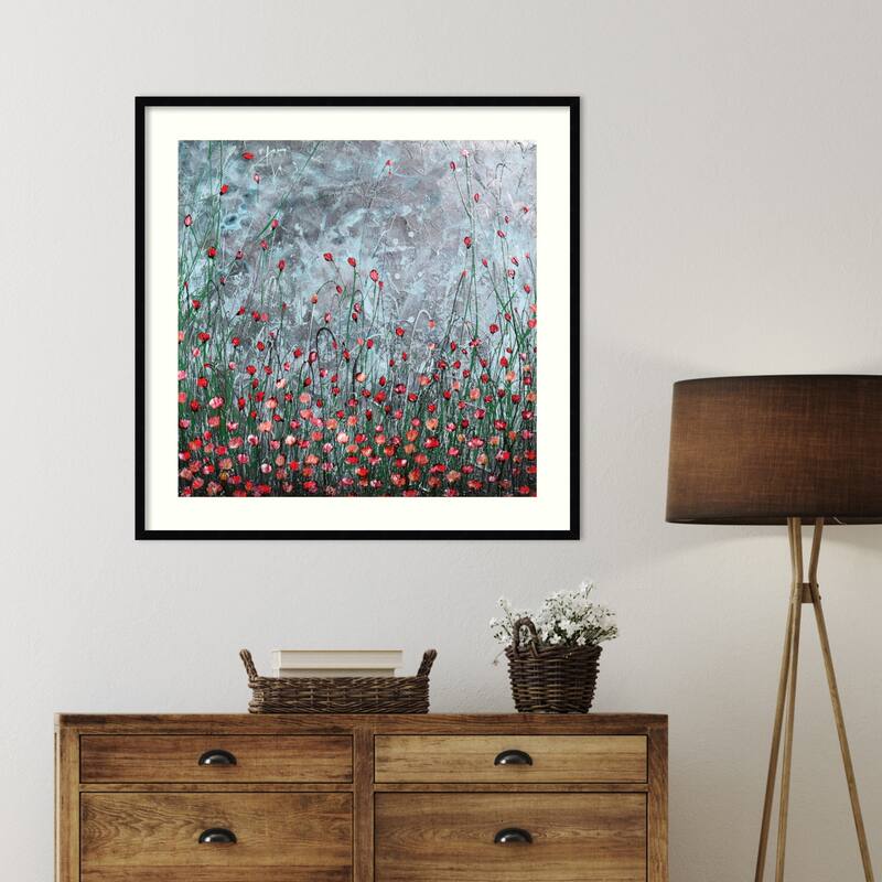 Night Is Coming by Donatella Marraoni Wood Framed Wall Art Print - Svelte Noir Black