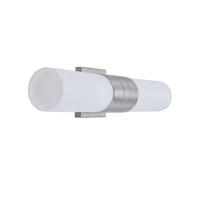 2 Light Bathroom Vanity Lighting with White Glass