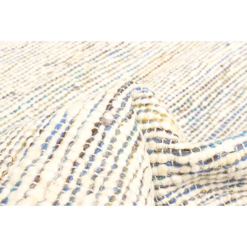 ECARPETGALLERY Braid weave Sienna Cream Wool Rug - 5'0 x 7'9