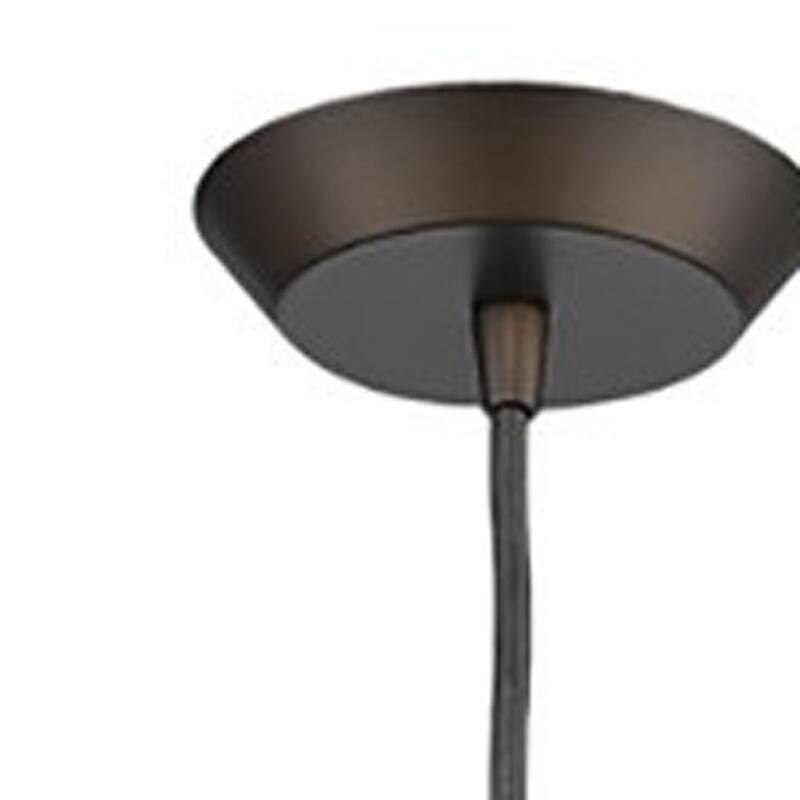 HomeRoots Bronze Hanging Light with Glass Studs - 4.5' X '11' X '4.5