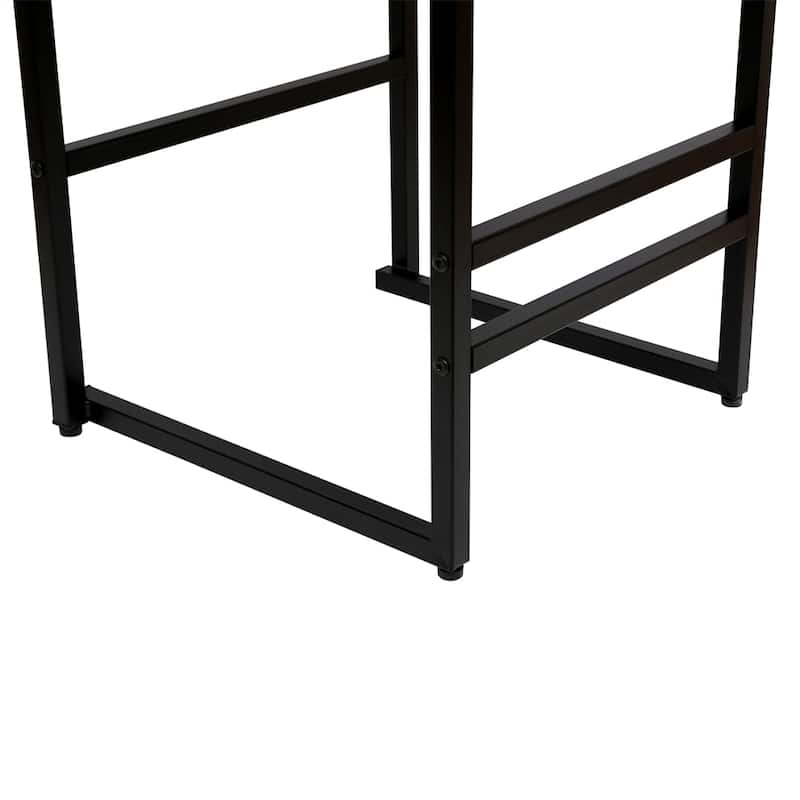 Modern Bar Stools with Metal Frame and Woven Seat(Set of 2) - N/A