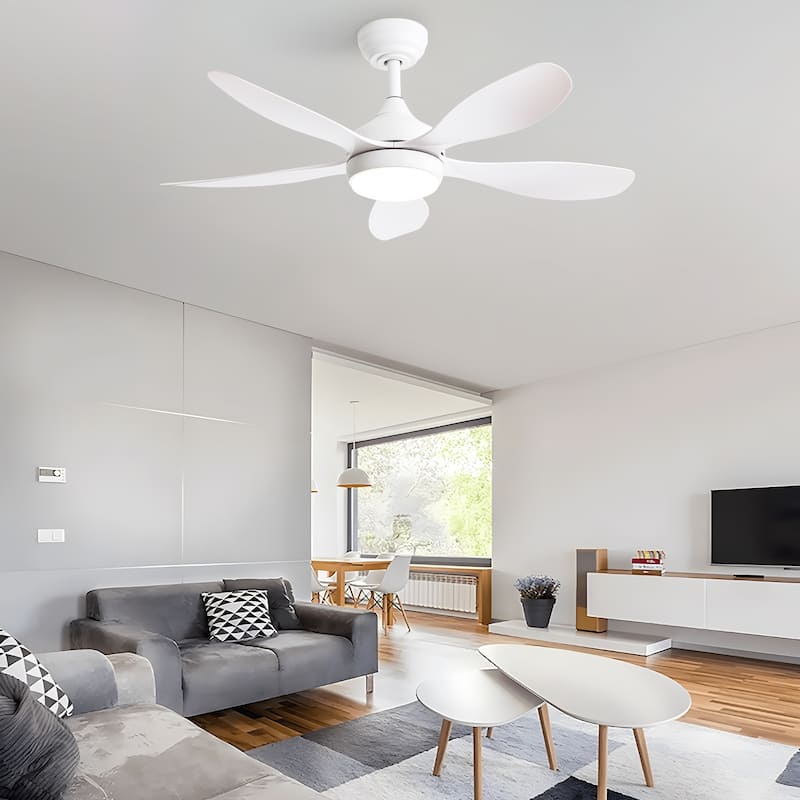 42 Inch Ceiling Fan with Light and Remote Cotnrol 6 Speeds DC Reversible Motor