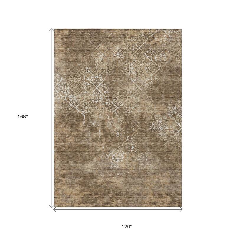 HomeRoots Floral Transitional Rectangle Outdoor Rug