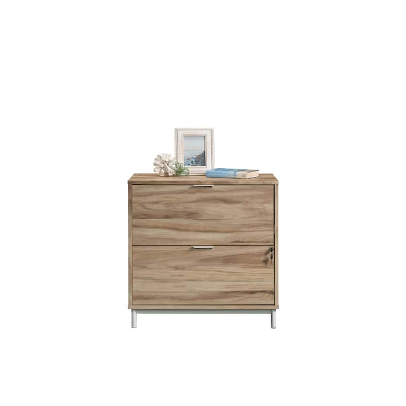 Wood Lateral File with Contemporary Style, Acacia