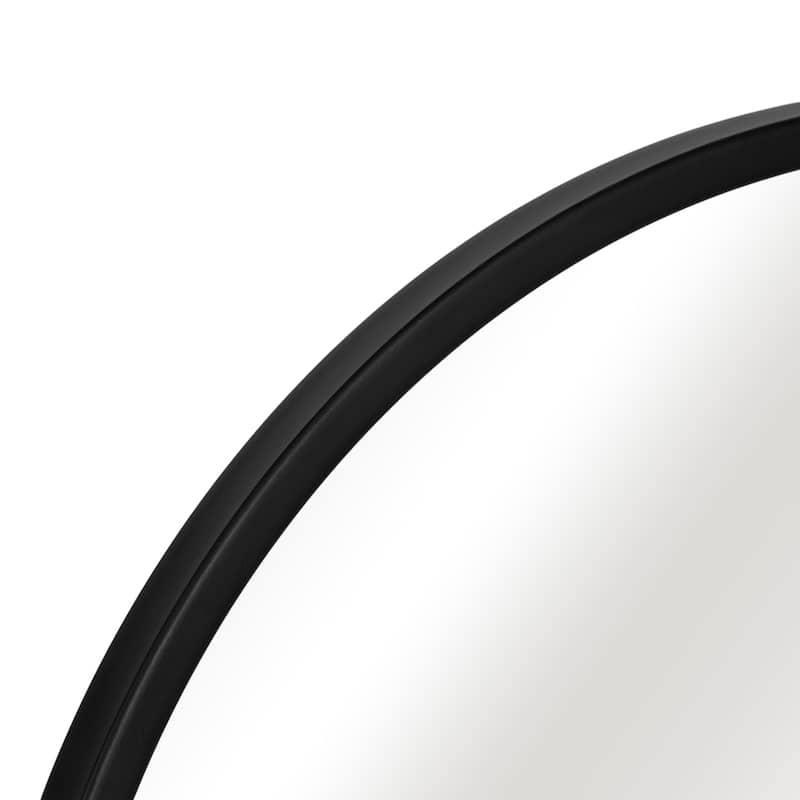 Sagebrook Home Metal, Capsule Mirror, Black, Oval, 39"H, Solid Color - 24" x 1" x 39"