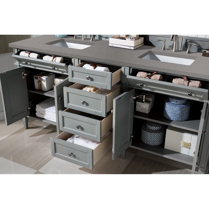 James Martin Vanities Brittany 72" Double Vanity, Urban Gray