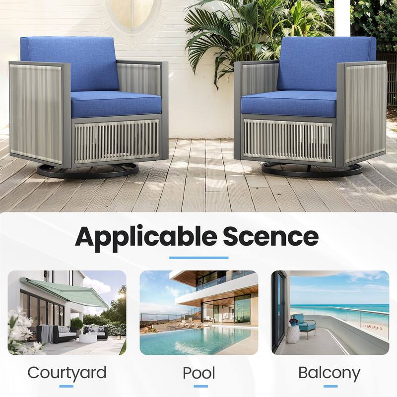 Outdoor Swivel Gliders Chair Rattan Rocking Chair