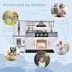 preview thumbnail 5 of 8, Gymax Kids Wooden Pretend Play Kitchen Toddlers Toy with Refrigerator