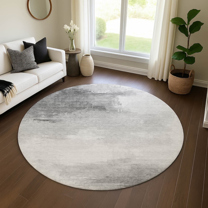 Premium Washable Super Soft Modern Chic Mayfield Rug - Gray - 8' x 8'