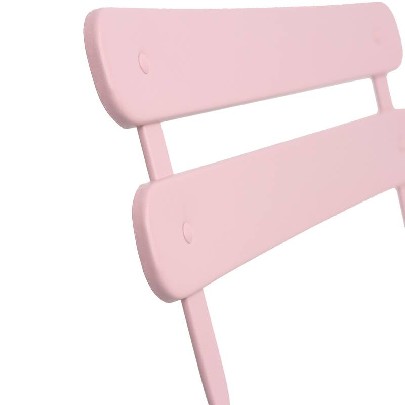 3 Pieces Patio Bistro Balcony Metail Chair Table - Chair:16.5"L * 18.1"W * 32.6"H
